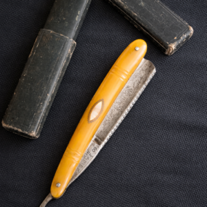 rasoir coupe choux ancien famex solingen avec étui