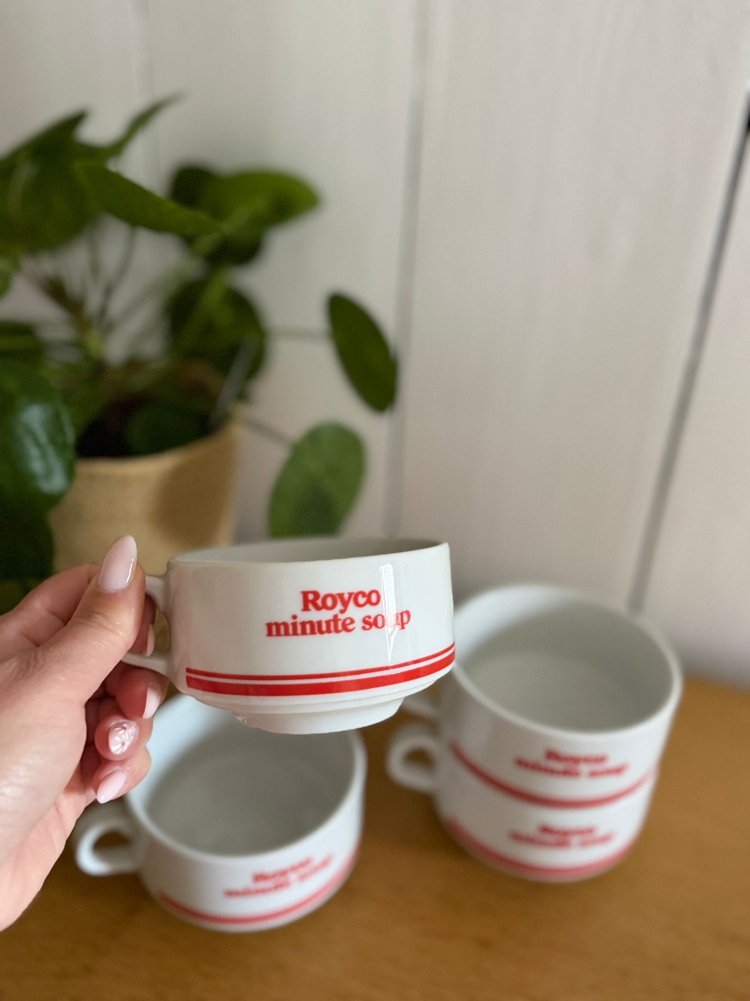 lot de 4 tasses royco minute soup vintage publicitaires lot de 4 tasses royco minute soup vintage publicitaires