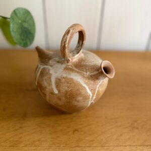 gargoulette artisanale en grès émaillé vintage