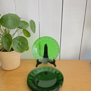 Accueil plat de service rond en verre fumé henkel vintage années 70