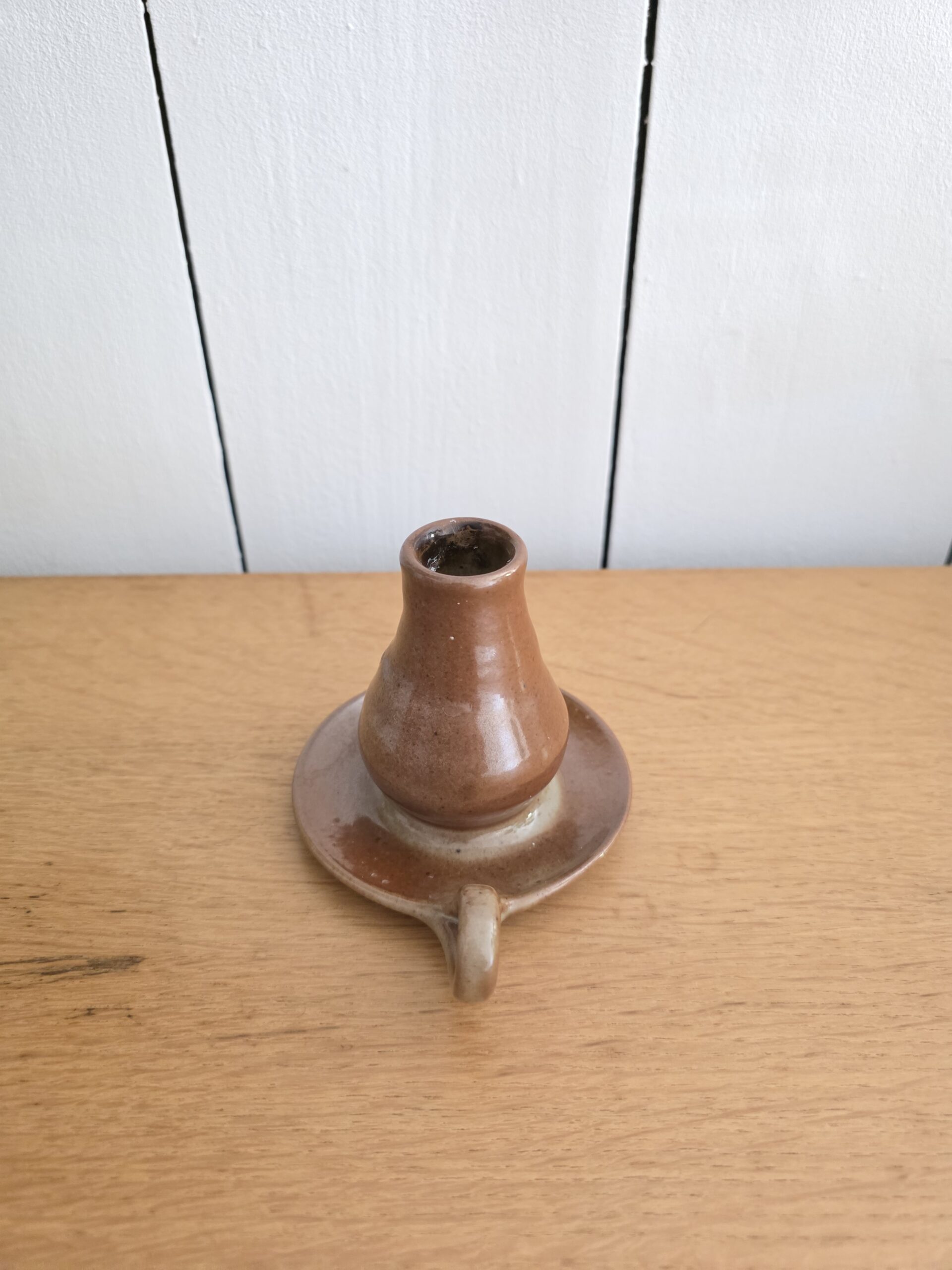 lot de 2 petits bols digoin vintage bleus mouchetés en grès