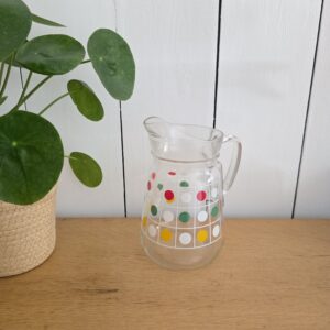lot de 2 petits bols digoin vintage bleus mouchetés en grès
