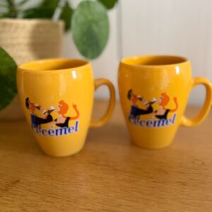 Accueil lot de 2 mugs cécémel jaunes en céramique