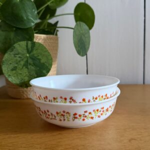 bol en grès digoin beige moucheté vintage – fabrication française
