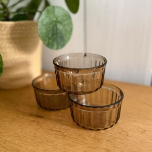bol en grès digoin beige moucheté vintage – fabrication française