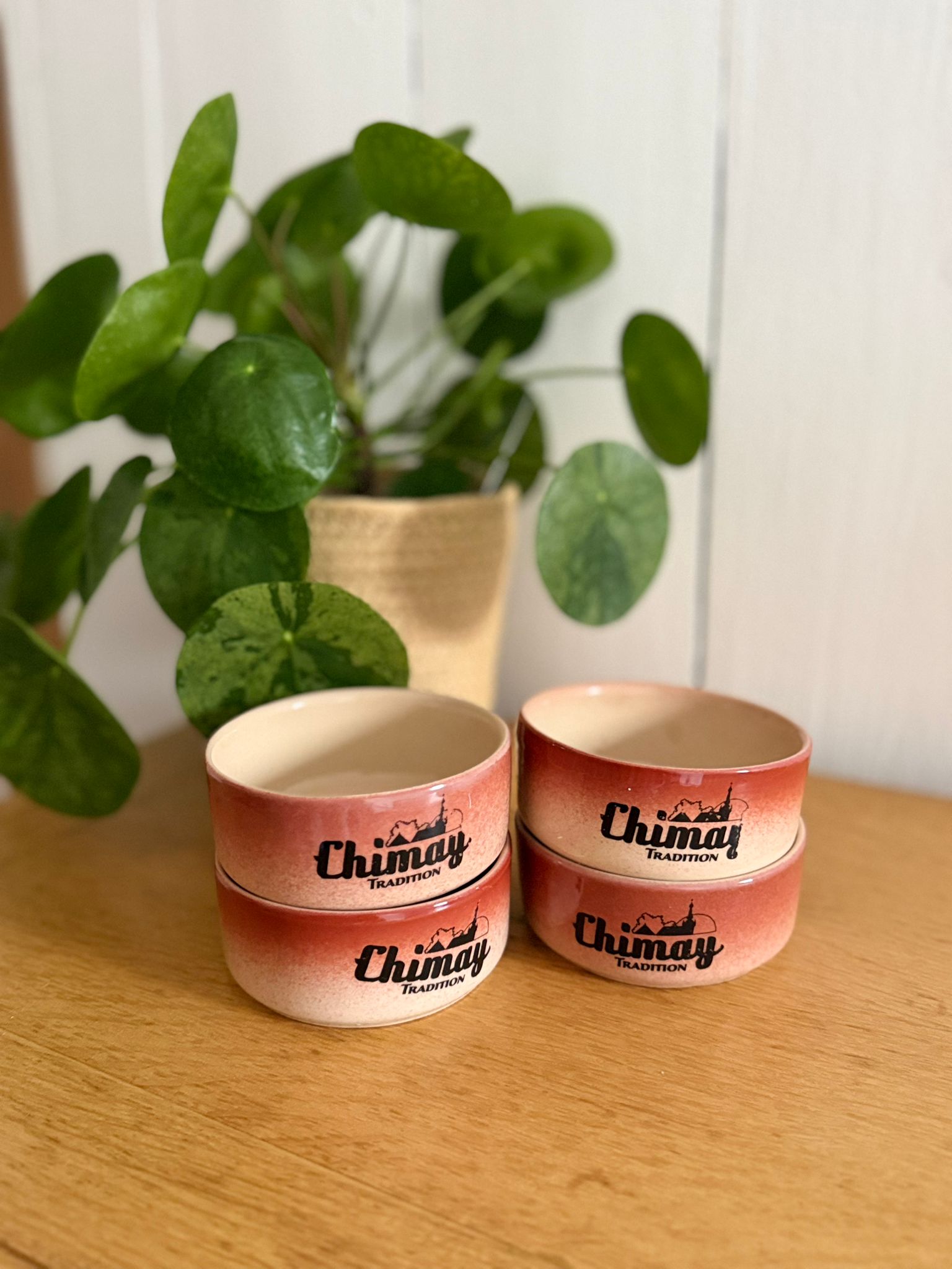 lot de 4 ramequins publicitaires chimay tradition en céramique vintage lot de 4 ramequins publicitaires chimay tradition en céramique vintage