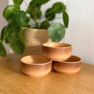lot de 2 plats à gratin individuels en grès émaillé vert vintage