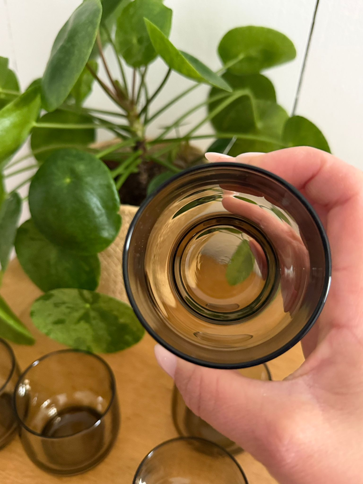 lot de 5 bols duralex vintage en verre fumé – années 70 lot de 5 bols duralex vintage en verre fumé – années 70