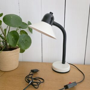 table d'appoint vintage en plastique brun et plateaux en verre – années 70