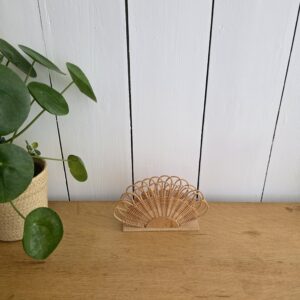 panier vintage en rotin tressé – corbeille à fruits bohème