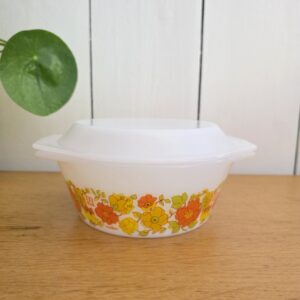 Petite cocotte vintage Codéc à décor floral
