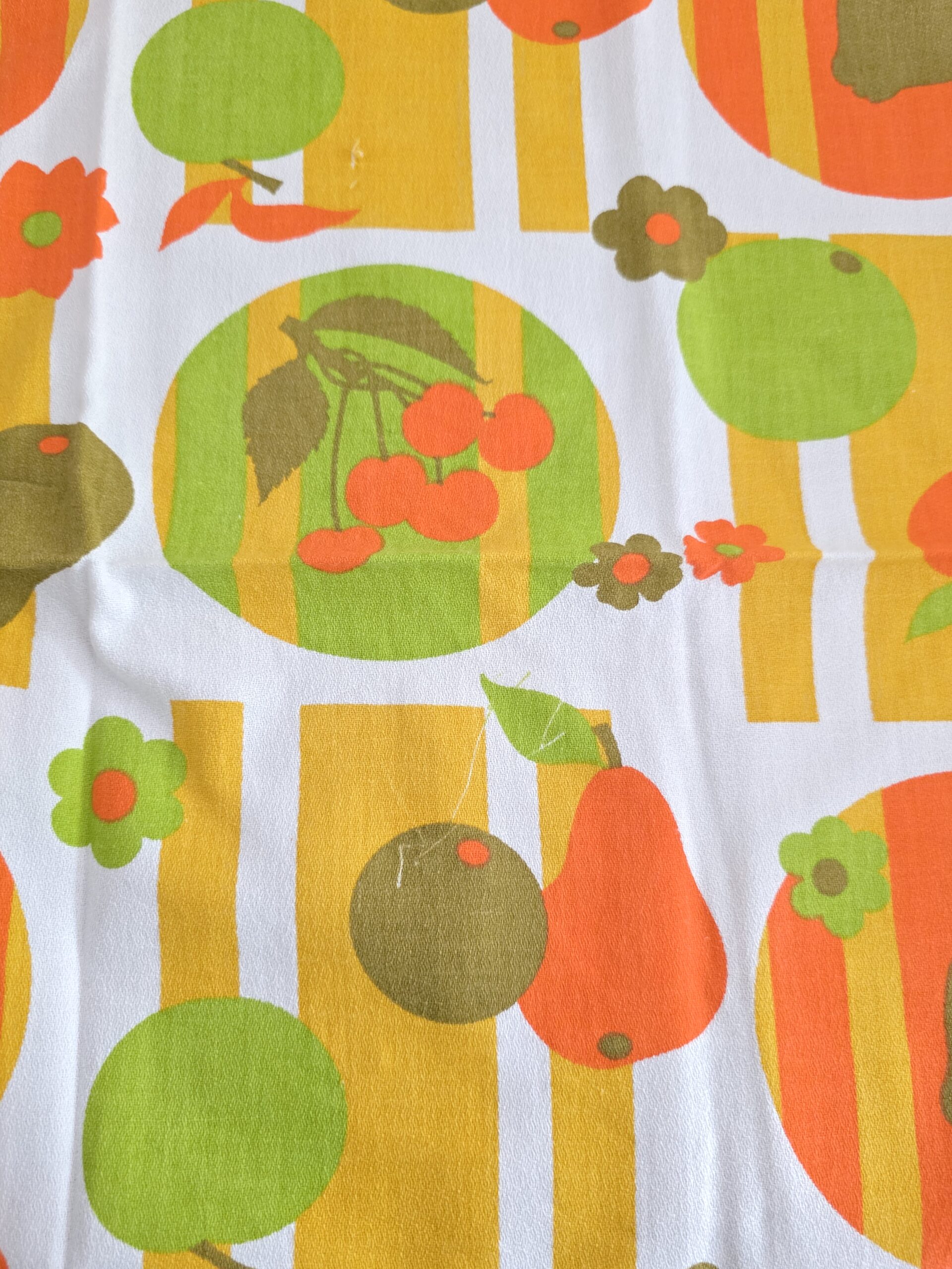 Lot de 12 serviettes de table vintage à motifs fruits – Image 5