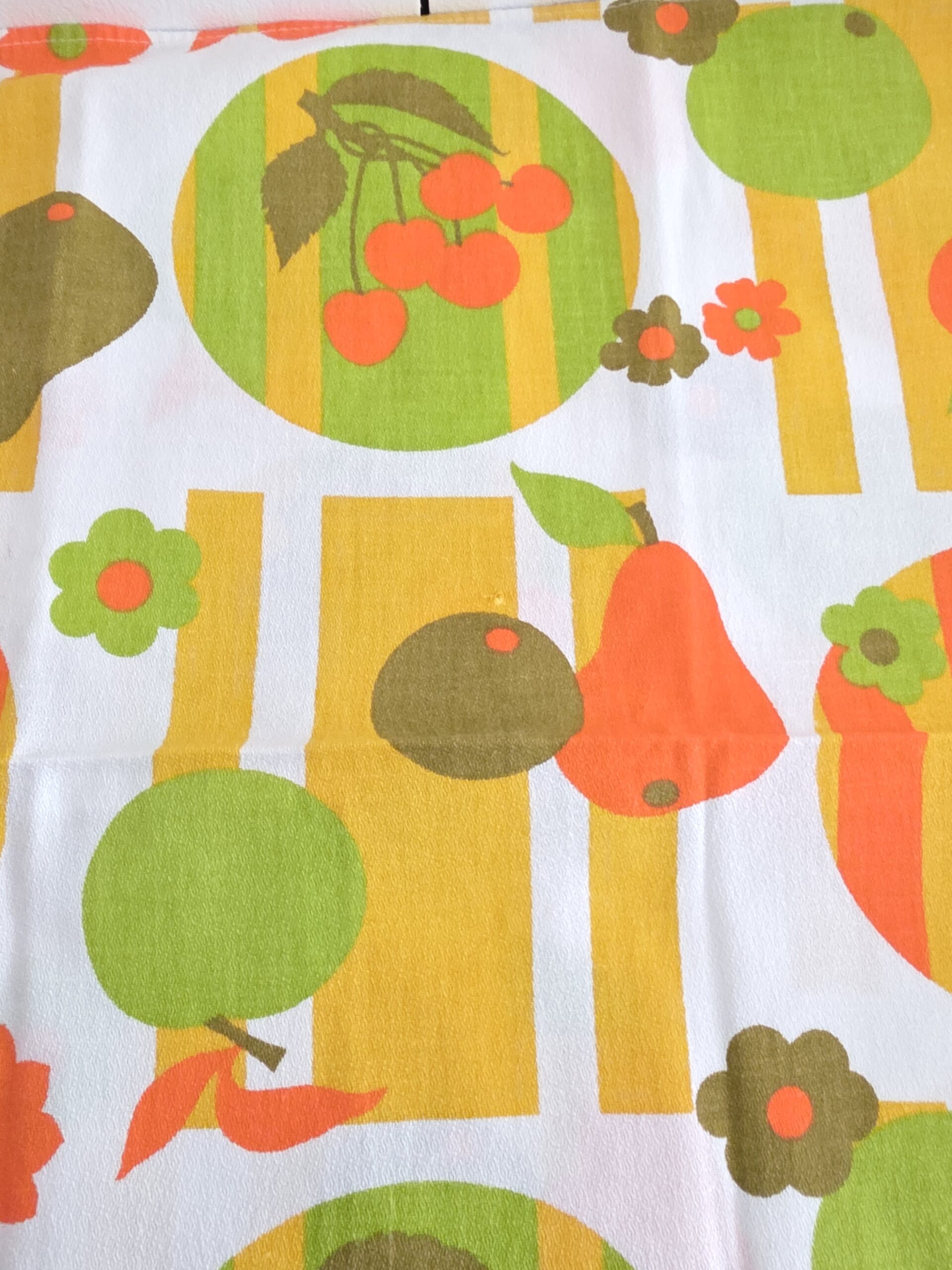 Lot de 12 serviettes de table vintage à motifs fruits – Image 6