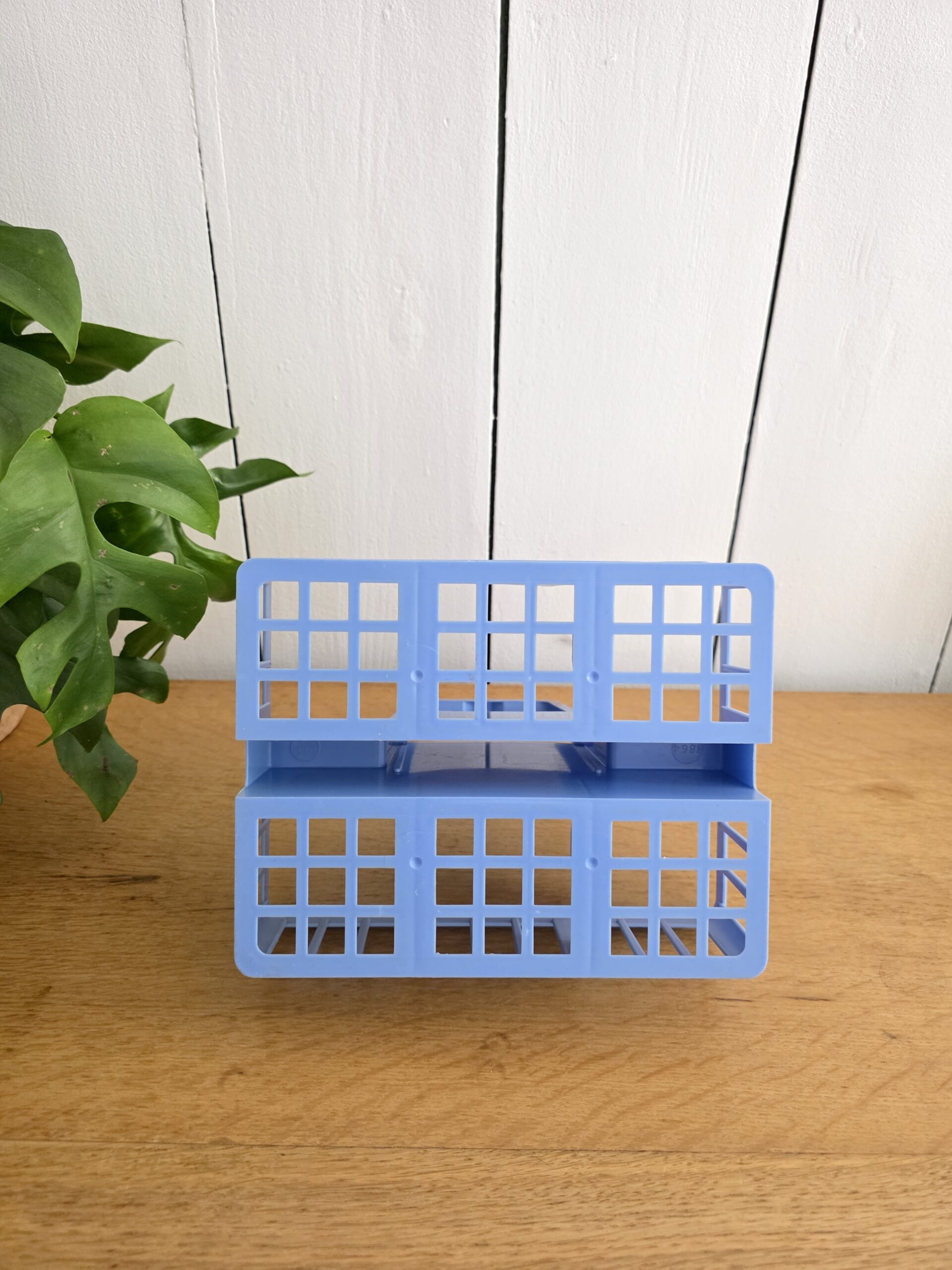 Porte-bouteilles DBP Plastics Antwerp vintage bleu – années 70 – Image 5