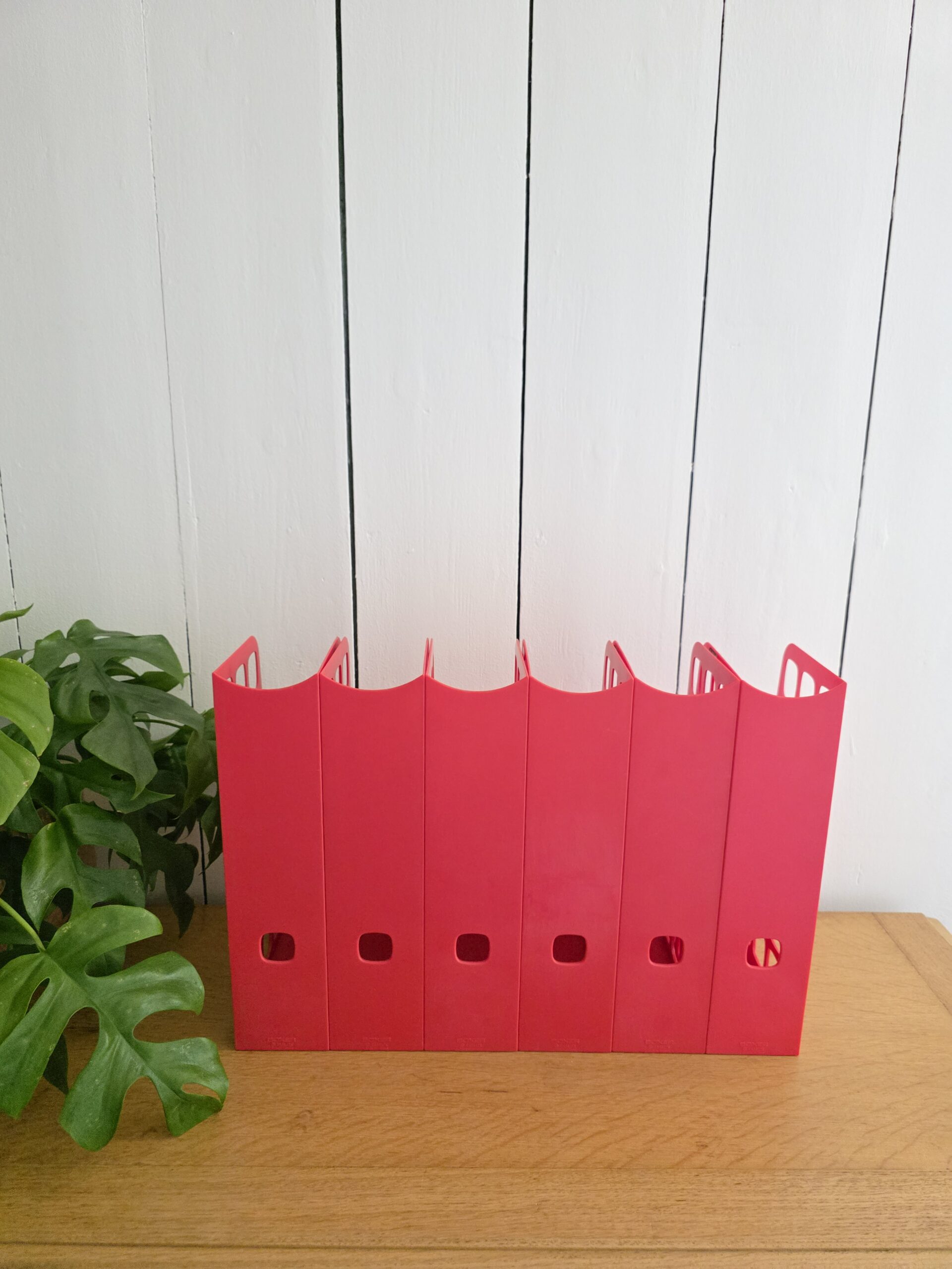 Lot de 6 porte-revues Esselte BOXER vintage rouge – Made in Holland – Image 3