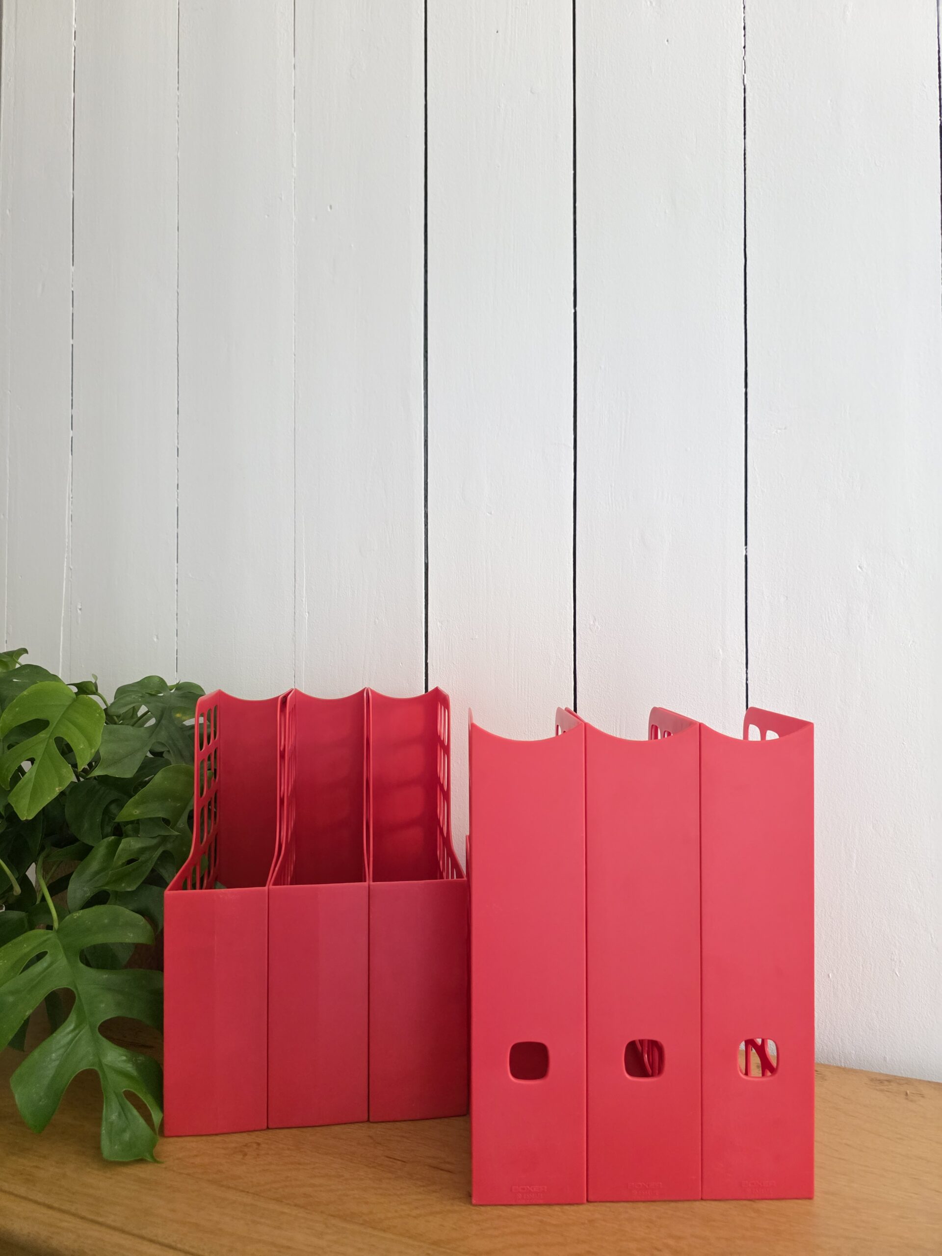 Lot de 6 porte-revues Esselte BOXER vintage rouge – Made in Holland – Image 2