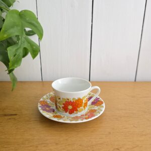 Tasse et Soucoupe Scherzer Bavaria Vintage – Décor Floral