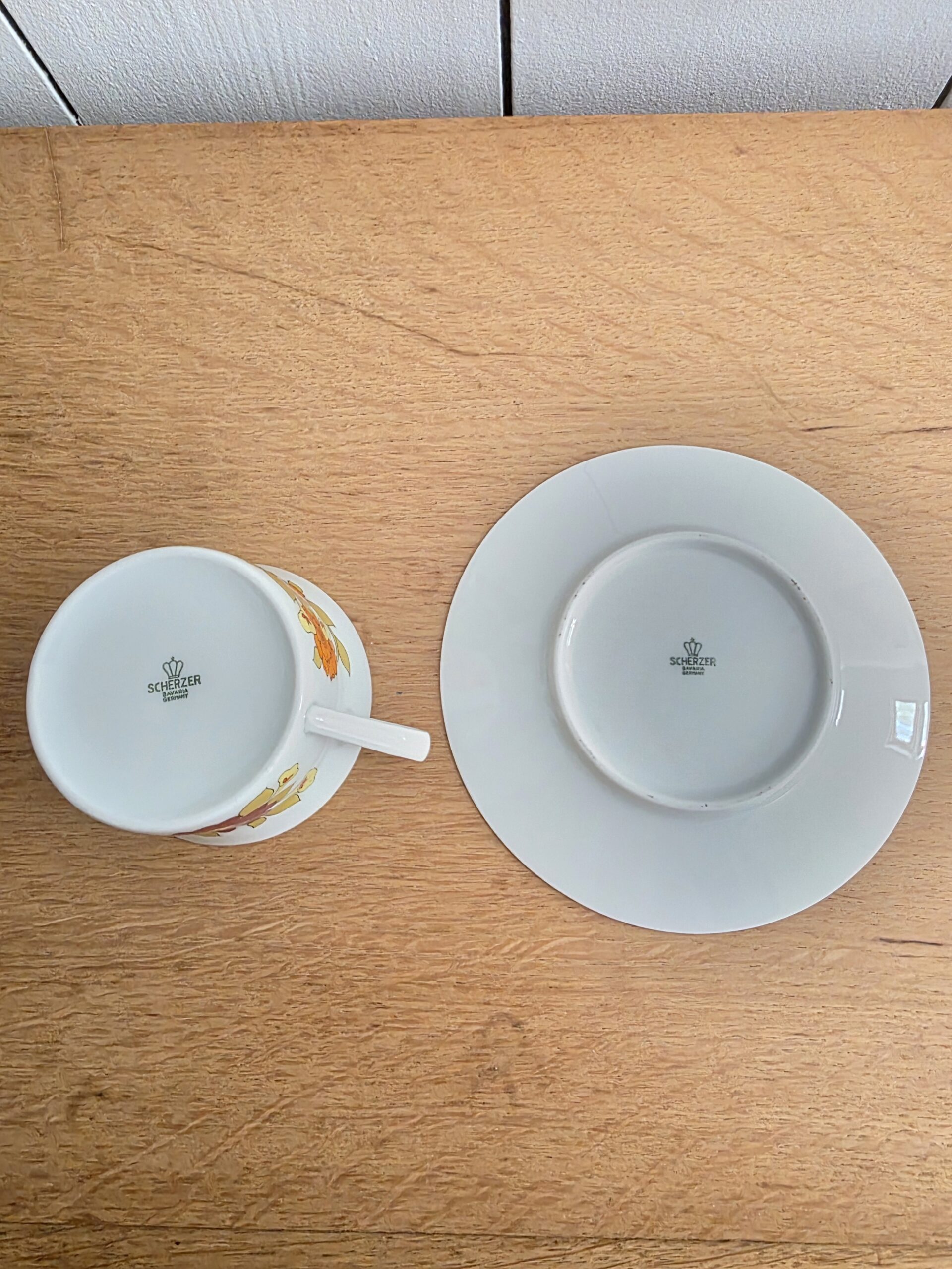 Tasse et Soucoupe Scherzer Bavaria Vintage – Décor Floral – Image 7