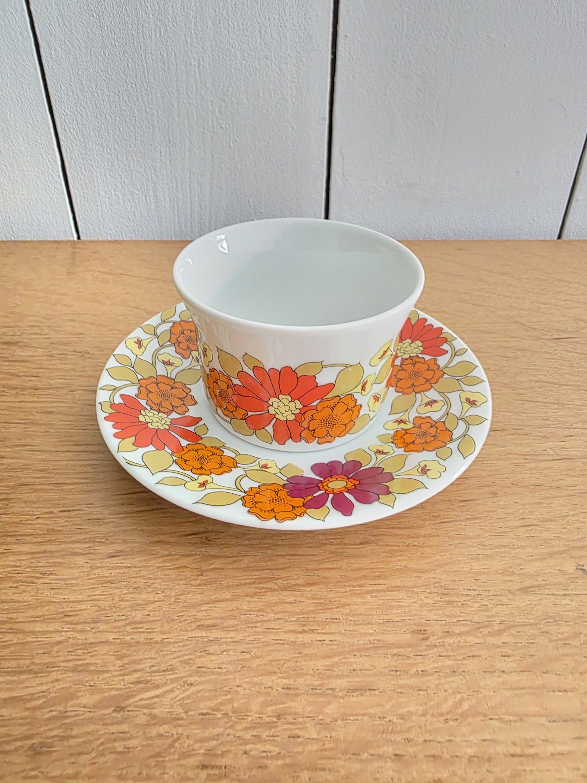 Tasse et Soucoupe Scherzer Bavaria Vintage – Décor Floral – Image 3