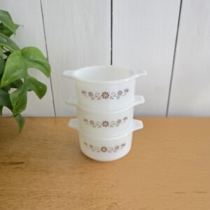 3 Plats individuels Dynaware Pyr-O-Rey Vintage – Floral Brun