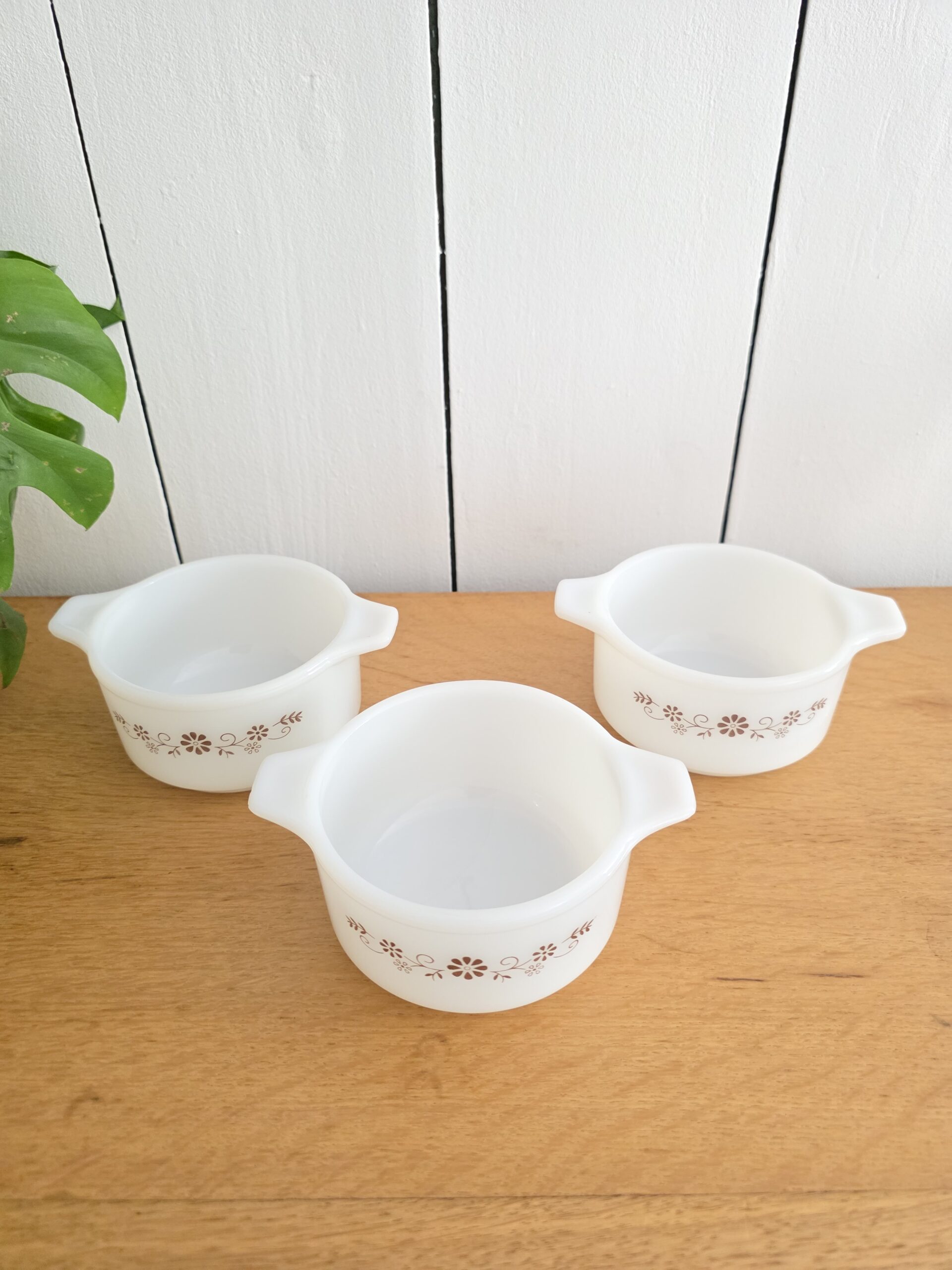 3 Plats individuels Dynaware Pyr-O-Rey Vintage – Floral Brun – Image 2