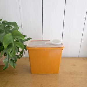Tupperware 469-17 Vintage Orange – Boîte à Céréales avec Ouverture Verseuse
